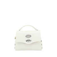 Zanellato White Calf Leather Bos Taurus Shoulder Bag