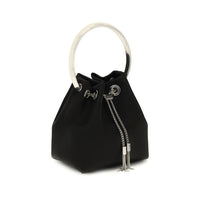 Jimmy Choo Black Cotton Shoulder Bag