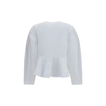 Ganni White Cotton Blouse