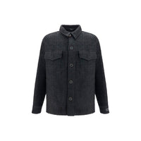 Balmain Black Cotton Full-Length Jacket