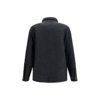 Balmain Black Cotton Full-Length Jacket