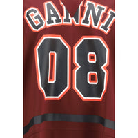 Ganni Bordeaux Polyester Sweatshirt