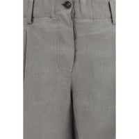 Brunello Cucinelli Bicolor Linen Bermuda Shorts