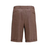 Brunello Cucinelli Brown Linen Bermuda Shorts