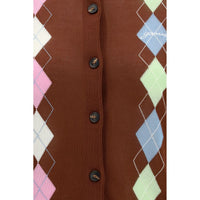 Ganni Brown Cotton Cardigan
