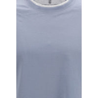 Brunello Cucinelli Blue Cotton T-Shirt