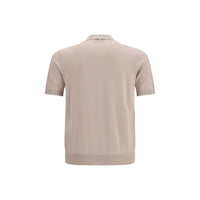 Brunello Cucinelli Beige Cotton Polo Shirt