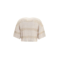 Brunello Cucinelli Beige Cotton Cardigan