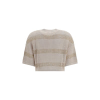 Brunello Cucinelli Beige Linen Cardigan
