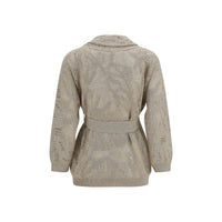Brunello Cucinelli Beige Linen Cardigan
