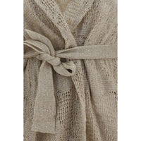 Brunello Cucinelli Beige Linen Cardigan