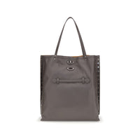 Zanellato Gray Calf Leather Bos Taurus Shoulder Bag