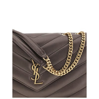 Saint Laurent Gray Lamb Ovis Aries Aries Shoulder Bag