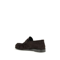 Saint Laurent Brown Calf Leather Bos Taurus Slip-On Loafers