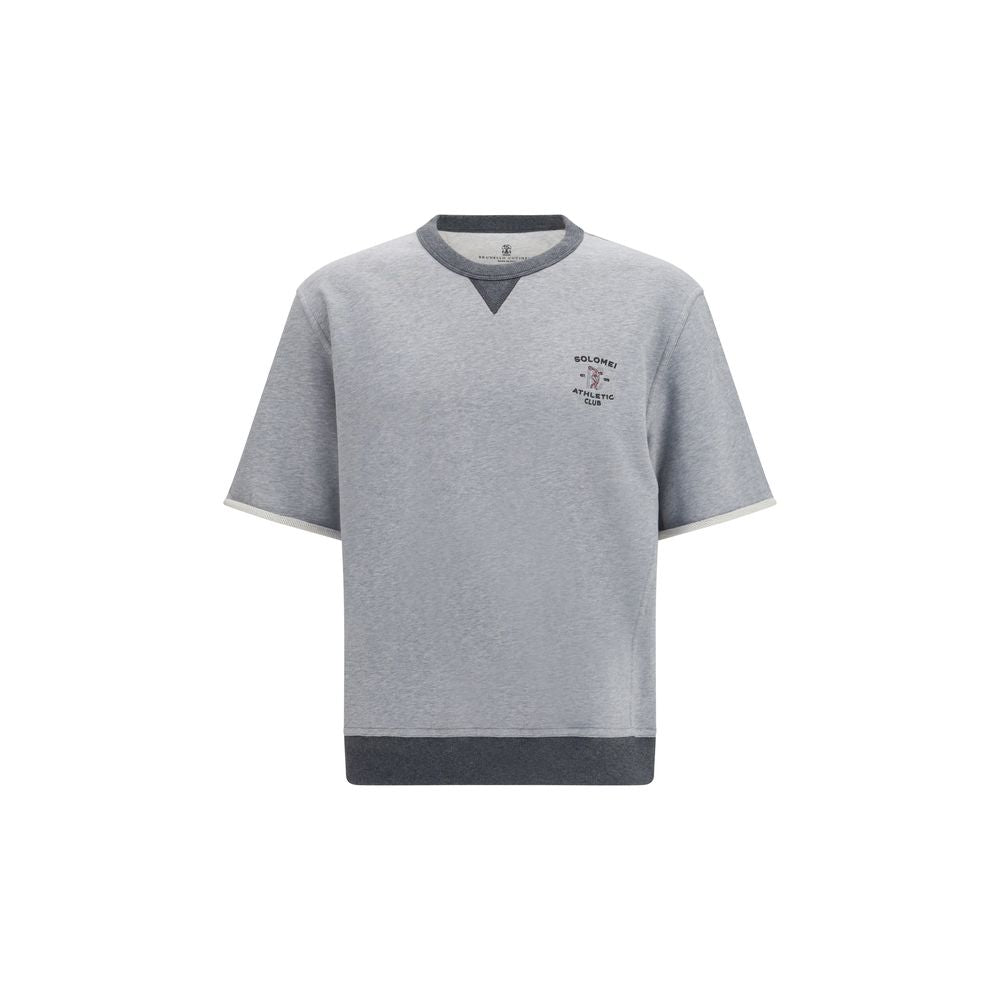 Brunello Cucinelli Gray Cotton Sweatshirt