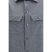 Brunello Cucinelli Gray Wool Oves Aries Shirt