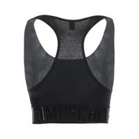 Moschino Black Cotton Sport Bra