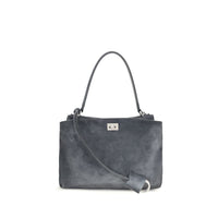 Balenciaga Gray Calf Leather Bos Taurus Shoulder Bag