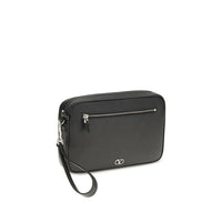 Valentino Garavani Black Calf Leather Bos Taurus Wallet