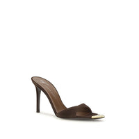 Giuseppe Zanotti Black Calf Leather Bos Taurus Stiletto Heel Sandals