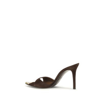 Giuseppe Zanotti Black Calf Leather Bos Taurus Stiletto Heel Sandals