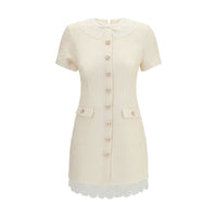 Self-Portrait Beige Polyester Casual Dress