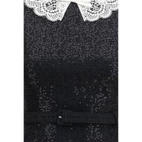 Self-Portrait Black Polyester Casual Dress