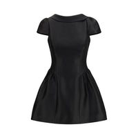 Self-Portrait Black Polyester Casual Dress