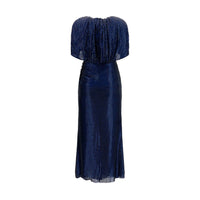 Self-Portrait Blue Polyester Cocktail Dress