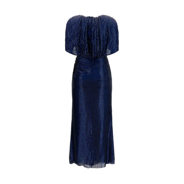 Self-Portrait Blue Polyester Cocktail Dress