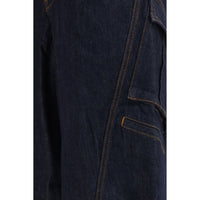 Self-Portrait Blue Cotton Cargo Pants