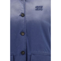 Miu Miu Blue Cotton Bomber