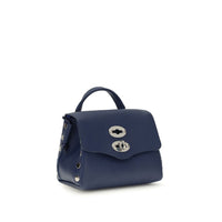 Zanellato Blue Calf Leather Bos Taurus Shoulder Bag