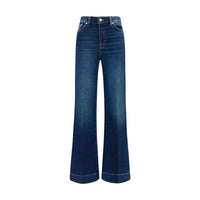 7FOR Blue Cotton Flared Jeans