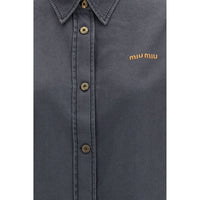 Miu Miu Gray Denim Shirt