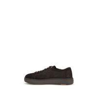 Santoni Brown Calf Leather Bos Taurus Sneakers