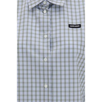Miu Miu Blue Cotton Pattern Shirt