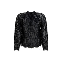 Self-Portrait Black Polyamide Blouse