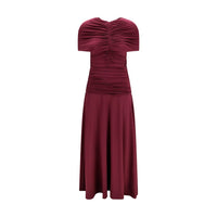 Self-Portrait Bordeaux Viscose Casual Dress