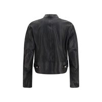 Gucci Black Buffalo Leather Bomber