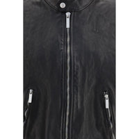 Gucci Black Buffalo Leather Bomber