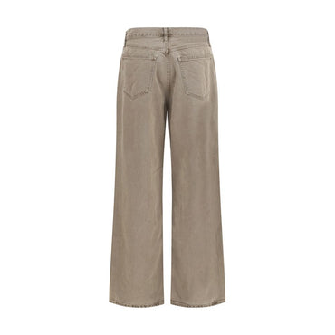 Agolde Brown Cotton Casual Pants
