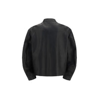 Gucci Black Calf Leather Bos Taurus Biker Jacket
