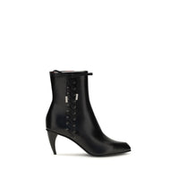 Alexander McQueen Black Calf Leather Bos Taurus Lace-Up Boots