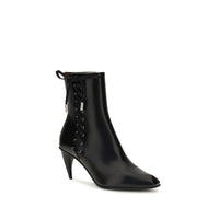 Alexander McQueen Black Calf Leather Bos Taurus Lace-Up Boots