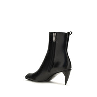 Alexander McQueen Black Calf Leather Bos Taurus Lace-Up Boots