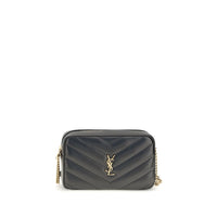 Saint Laurent Black Lamb Ovis Aries Aries Shoulder Bag