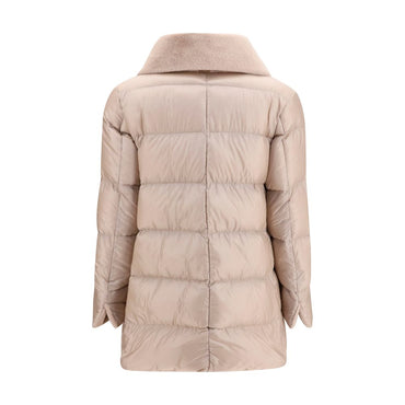 Herno Beige Goose Down Full-Length Jacket