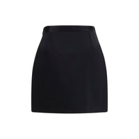Versace Black Wool Oves Aries Mini Skirt