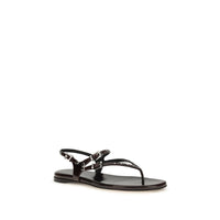 Chloé Black Calf Leather Bos Taurus Flat Sandals